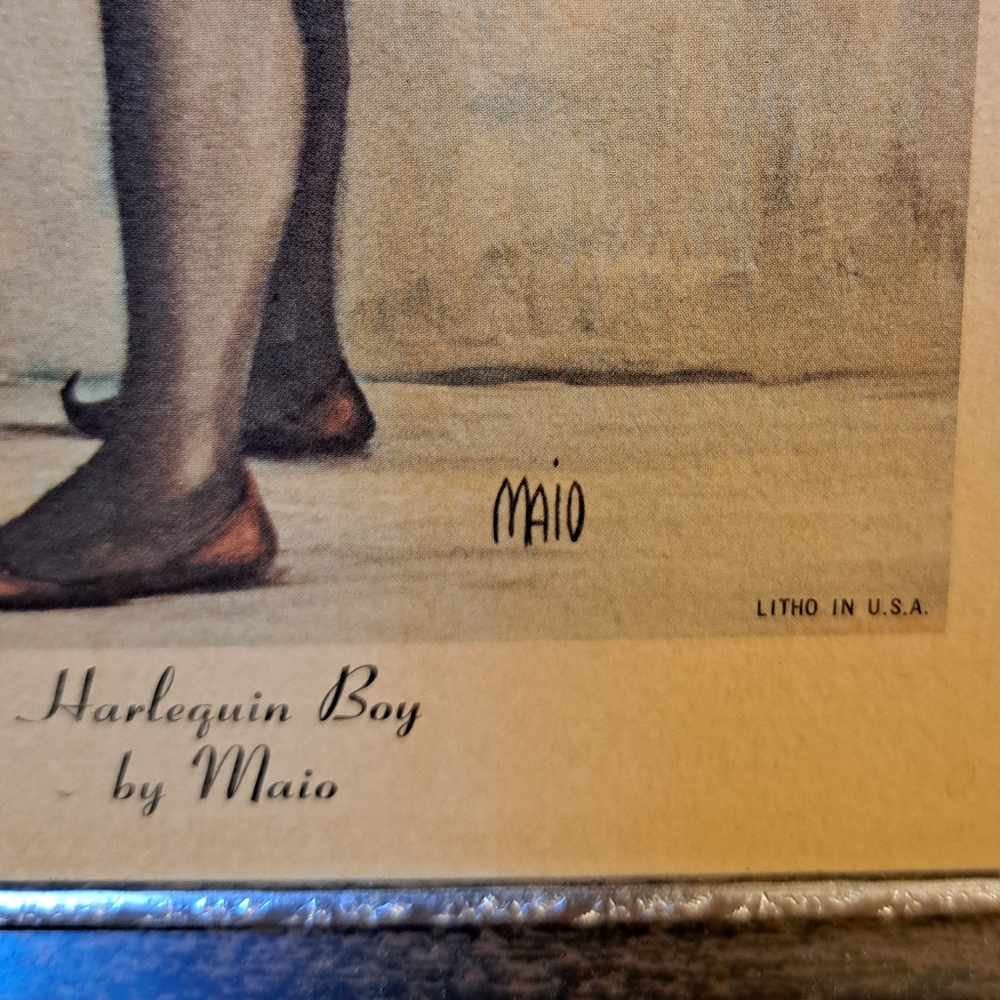 Vintage Harlequin Boy By Maio - Picture 3 of 8